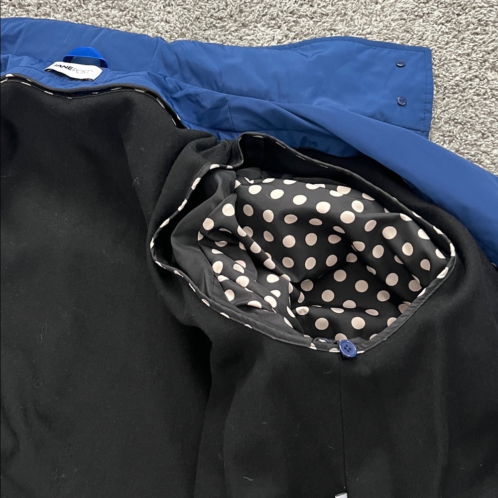 Vintage Jane Post Ny Slicker Rain Jacket Royal Blue Removable Liner - Size 2x — image 8 of 8